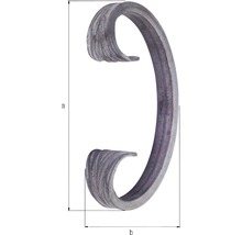 Metallzierzaun-Element mit Scroll-Design und Größenangaben