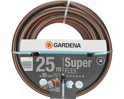 flexibler Gartenschlauch GARDENA Premium SuperFlex 3/4" Gardena Superflex Gartenschlauch, 25 Meter lang, Durchmesser 19 Millimeter
