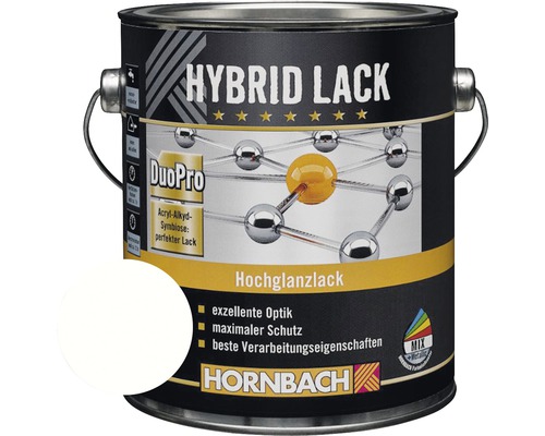 HORNBACH Buntlack Hybridlack Möbellack glänzend glacierweiß 2 l-0