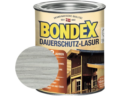 Bondex Dauerschutz Lasur Dose mit Farbbeispiel
