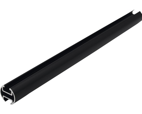 Gardinenstange mit Innenlauf II Rivoli schwarz 120 cm Ø 20 mm Aluminiumprofil