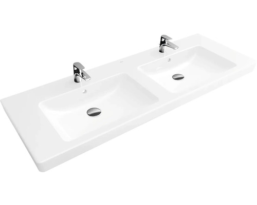 Villeroy & Boch Doppelwaschtisch Subway 130 cm weiß mit Beschichtung 7175D0R1