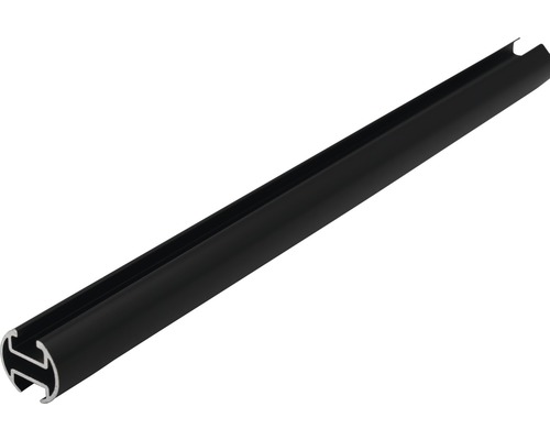 Gardinenstange mit Innenlauf II Rivoli schwarz 200 cm Ø 20 mm Aluminiumprofil