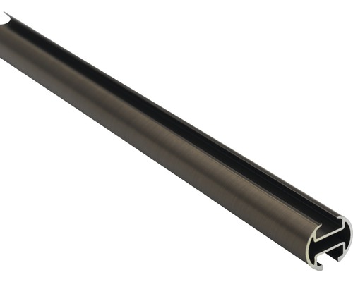 Gardinenstange mit Innenlauf II Rivoli anthrazit 200 cm Ø 20 mm Aluminiumprofil