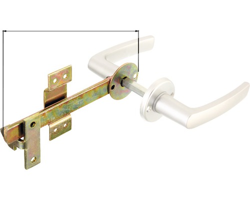 Türdrücker mit Vierkantstift und Befestigungsmaterial