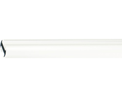 Gardinenstange mit Innenlauf II Rivoli weiß 240 cm Ø 20 mm Kunststoff-Dichtprofil für Fenster und Türen