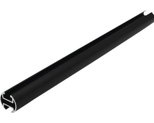 Gardinenstange mit Innenlauf II Rivoli schwarz 240 cm Ø 20 mm Aluminiumprofil