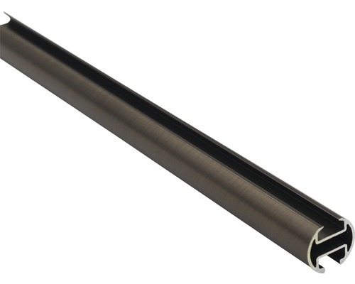 Gardinenstange mit Innenlauf II Rivoli anthrazit 240 cm Ø 20 mm Gardinenschiene aus Aluminium