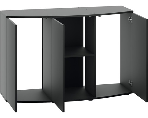 Aquariumunterschrank mit offenen Türen und Regalfach