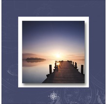 Foto mit Steg, Wasser und Sonnenaufgang