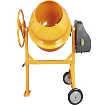 Betonmischer mit Trommel, Rahmen und Rädern