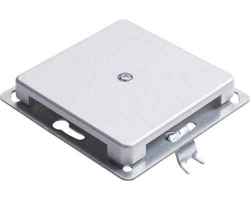 Quadratische Gerätedose aus Metall mit Schraube