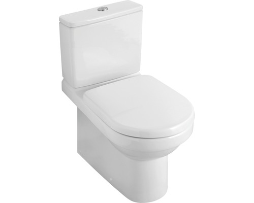 Stand-WC aus Keramik mit Spülkasten und WC-Sitz