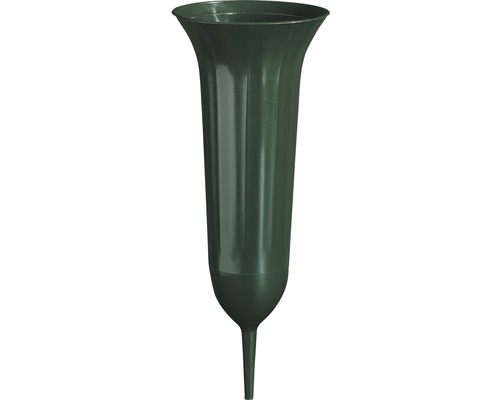 Grabvase geli Kunststoff Ø 11,5 H 30 cm grün