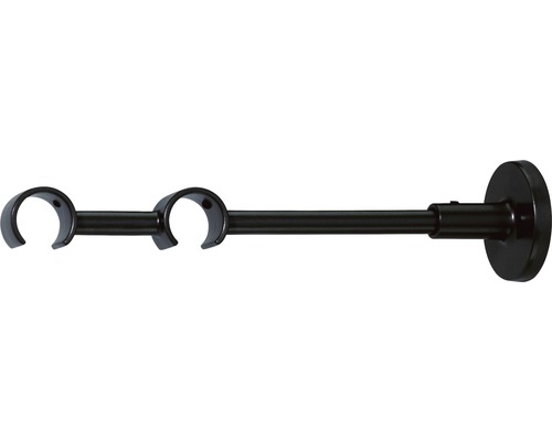 Wandträger profilo 2-läufig für Rivoli schwarz Ø 20 mm 20 cm lang
