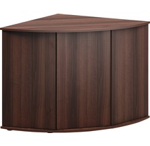 Dunkler Eckschrank mit drei Türen