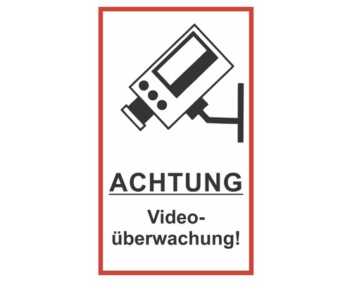 Schild "Achtung Videoüberwachung" 250x150 mm