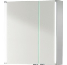 Spiegelschrank basano 61 x 16,5 x 67 cm grau 2-türig LED IP 20-thumb-0