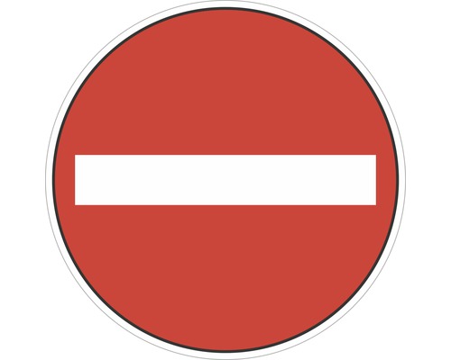 Schild "Durchgang verboten" selbstklebend Ø100 mm