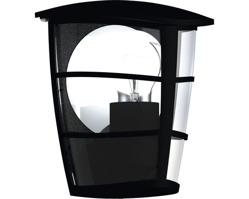 Schwarze Aussenleuchte mit klarem Glas