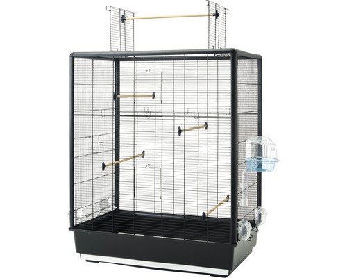 Vogelkäfig mit Stangen und Futterspender