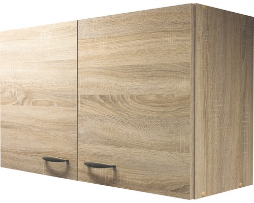 Flex Well Hängeschrank Oslo BxTxH 100 x 32 x 55 cm sonoma eiche matt zerlegt Anschlag links rechts