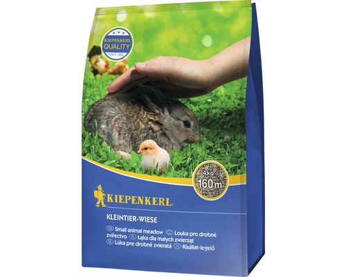 Grünlandsamen Kiepenkerl Kleintier-Wiese 4 kg 160 m² Verpackung Kleintierwiese mit Kaninchen und Küken