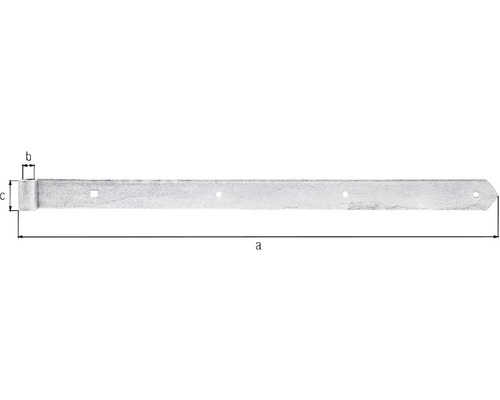 Metall-Lasche mit Abmessungen