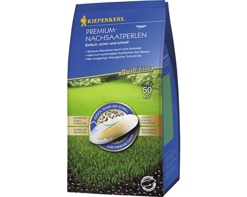 Rasensamen Kiepenkerl Premium-Nachsaatperlen 1,5 kg 50 m² Kiepenkerl Premium Nachsaatperlen für 50 Quadratmeter