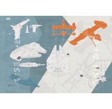 Illustration von Star Wars Raumschiffen mit technischen Details