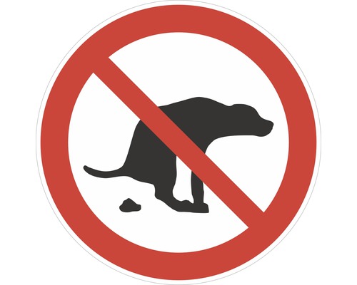 Aufkleber "Hundekot verboten" Ø 200 mm