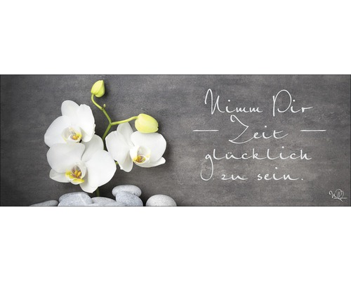 Glasbild Wellness Slogan I 50x125 cm GLA1329