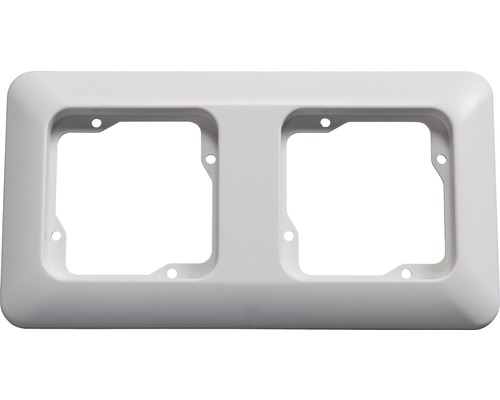 ROTH LANGE 57300 Abdeckrahmen 2-fach Basic ultraweiß Doppelrahmen für Schalter und Steckdosen