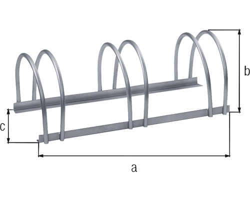 Fahrradständer mit Maßangaben