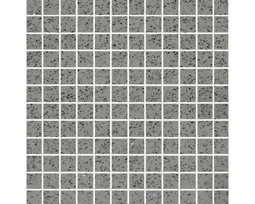 Quarzstein Mosaik grau kleine Steinchen 30x30cm