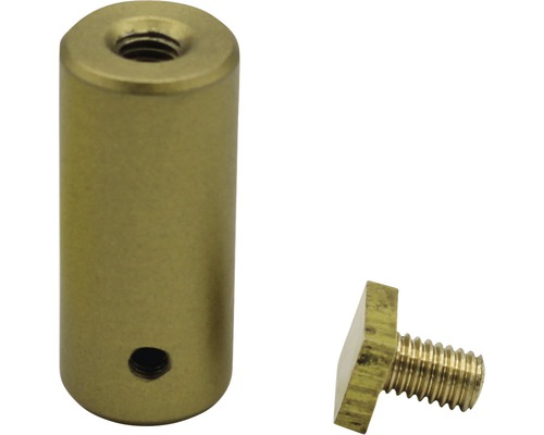 Messingzylinder mit Gewinde und Schraube