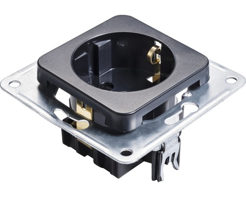 Steckdose mit quadratischer Abdeckung