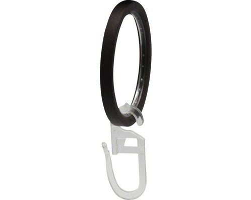 Gardinenring flach mit Haken und Gleiteinlage für Cornwall rost Ø 20 mm 10 Stk. Gardinenröllchen mit Gleiter für Vorhänge