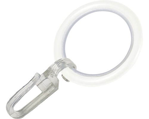 Gardinenringe Mit Haken – 60 Stück, Metall, Weiß, Innendurchmesser 30 Mm