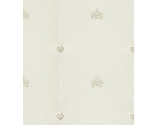 Vliestapete 54401 Glööckler Imperial Grafisch beige Tapete mit Kronen und Rautenmuster