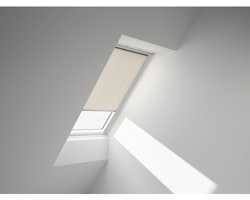 VELUX Sichtschutzrollo sand uni manuell Rahmen aluminium RFL P10 4155S