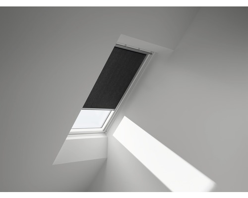 VELUX Sichtschutzrollo schwarz uni manuell Rahmen aluminium RFL M04 4069S