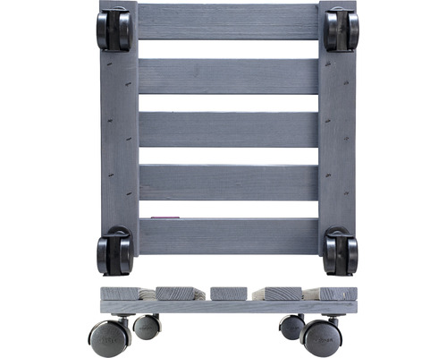 Pflanzenroller aus Holz mit Rollen