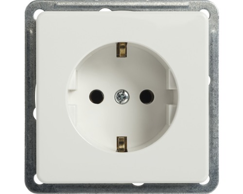 ROTH LANGE 57658 Steckdose Plus ultraweiß Schuko Steckdose mit Metallrahmen