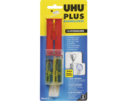 | g UHU PLUS Spritze schnellfest 27 HORNBACH 2-K-Epoxidkleber