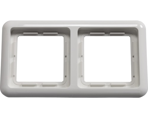 ROTH LANGE 57704 Abdeckrahmen 2-fach Plus ultraweiß Doppelrahmen für Schalter und Steckdosen