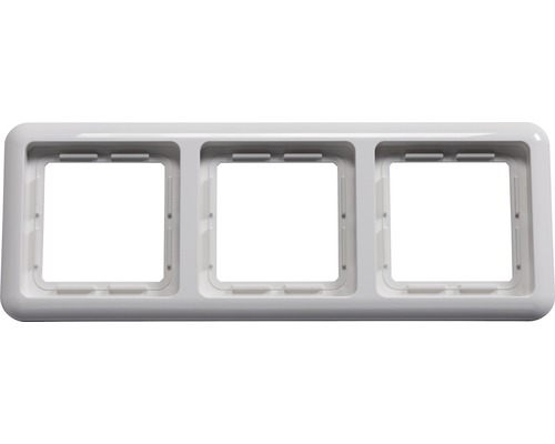 ROTH LANGE 57717 Abdeckrahmen 3-fach Plus ultraweiß Dreifachrahmen für Schalter und Steckdosen