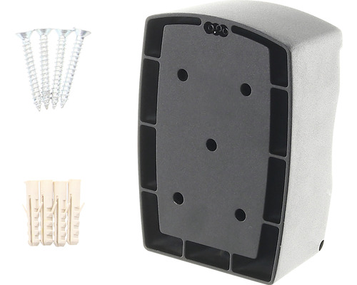 Schlüsselkasten mit Schrauben und Dübeln zur Wandmontage