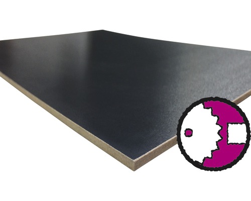 Dünn-MDF Platte einseitig schwarz 2440x1220x3 mm (Zuschnitt online reservierbar)-0