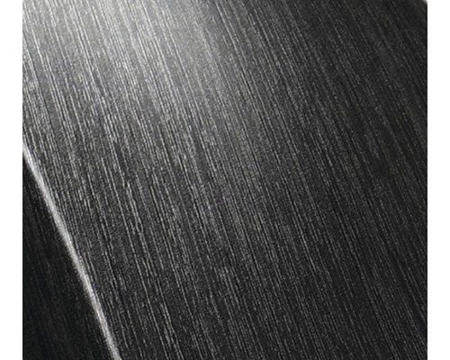 Wassertransferdruck Folie Alu gebürstet CD-141 100 x 50 cm Nahaufnahme einer dunklen Bodenoberfläche mit feiner, linearen Maserung.